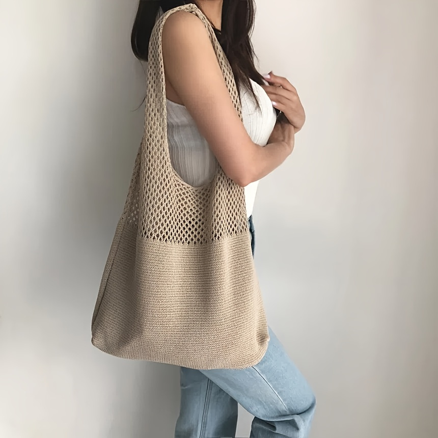 Luxury Beach Bags Ysl - Büyük Kapasiteli Retro İçi Boş Tığ