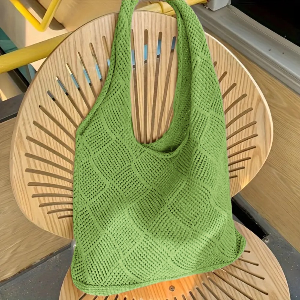 Luxury Beach Bags Ysl - Trendy Hollow Tasarım Tığ İşi Çanta