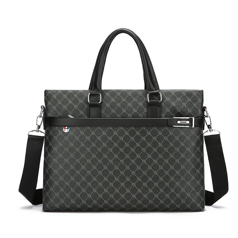 Luxury Bags For Men - Yeni erkek baskılı PU deri iş