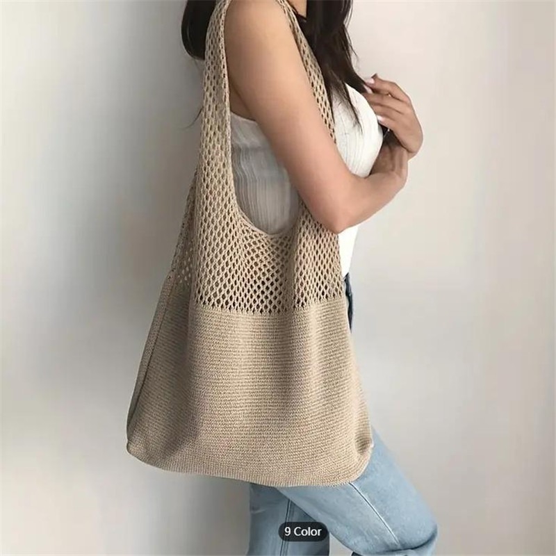 Luxury Beach Bags Ysl - Estetik Hollow Out dantel çanta, büyük