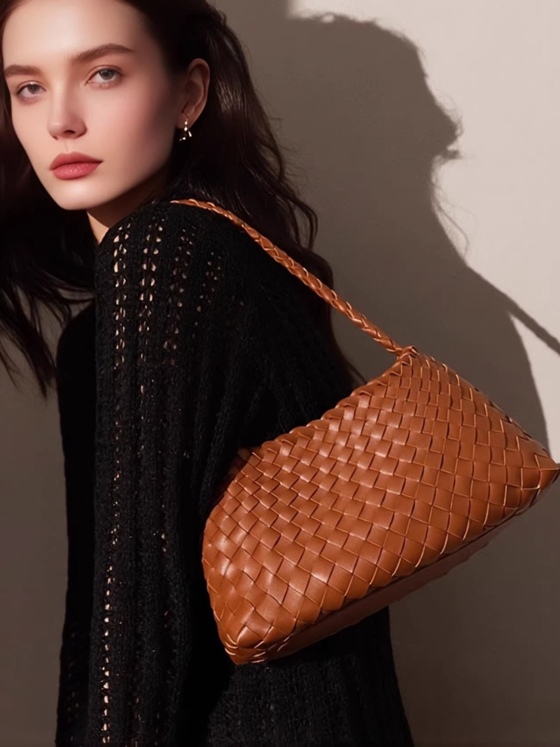 Half Moon Bag Suede - El yapımı popüler lüks tek omuzlu