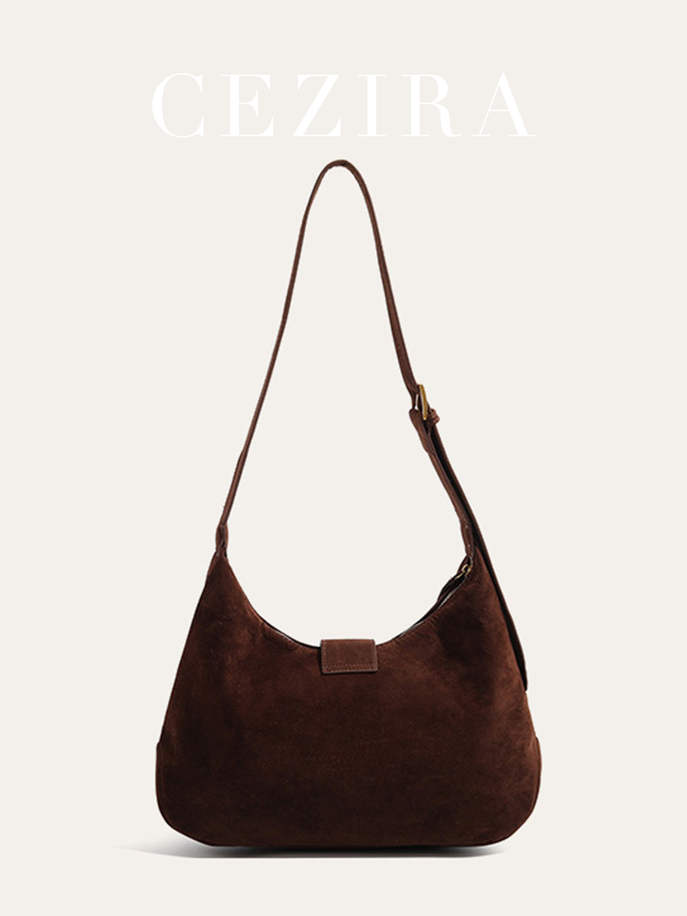 Vintage Stil Suni Süet Kumaş H - Half Moon Bag Suede incelemesi ve fiyatı