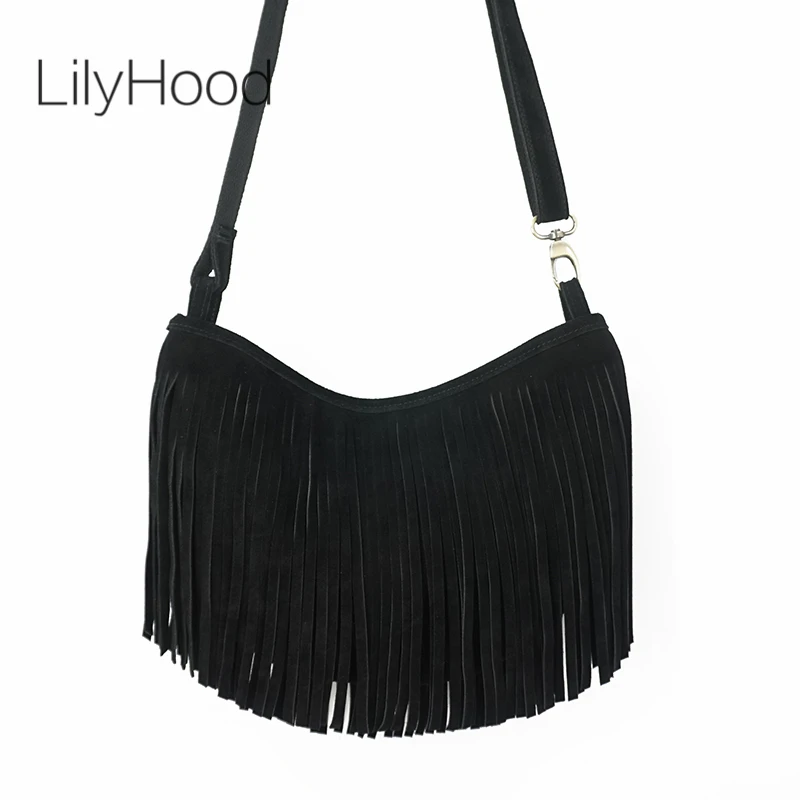 Kadın Hakiki Deri Süet Saçaklı - Half Moon Bag Suede incelemesi ve fiyatı