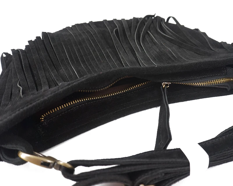 Kadın Hakiki Deri Süet Saçaklı - Half Moon Bag Suede incelemesi ve fiyatı