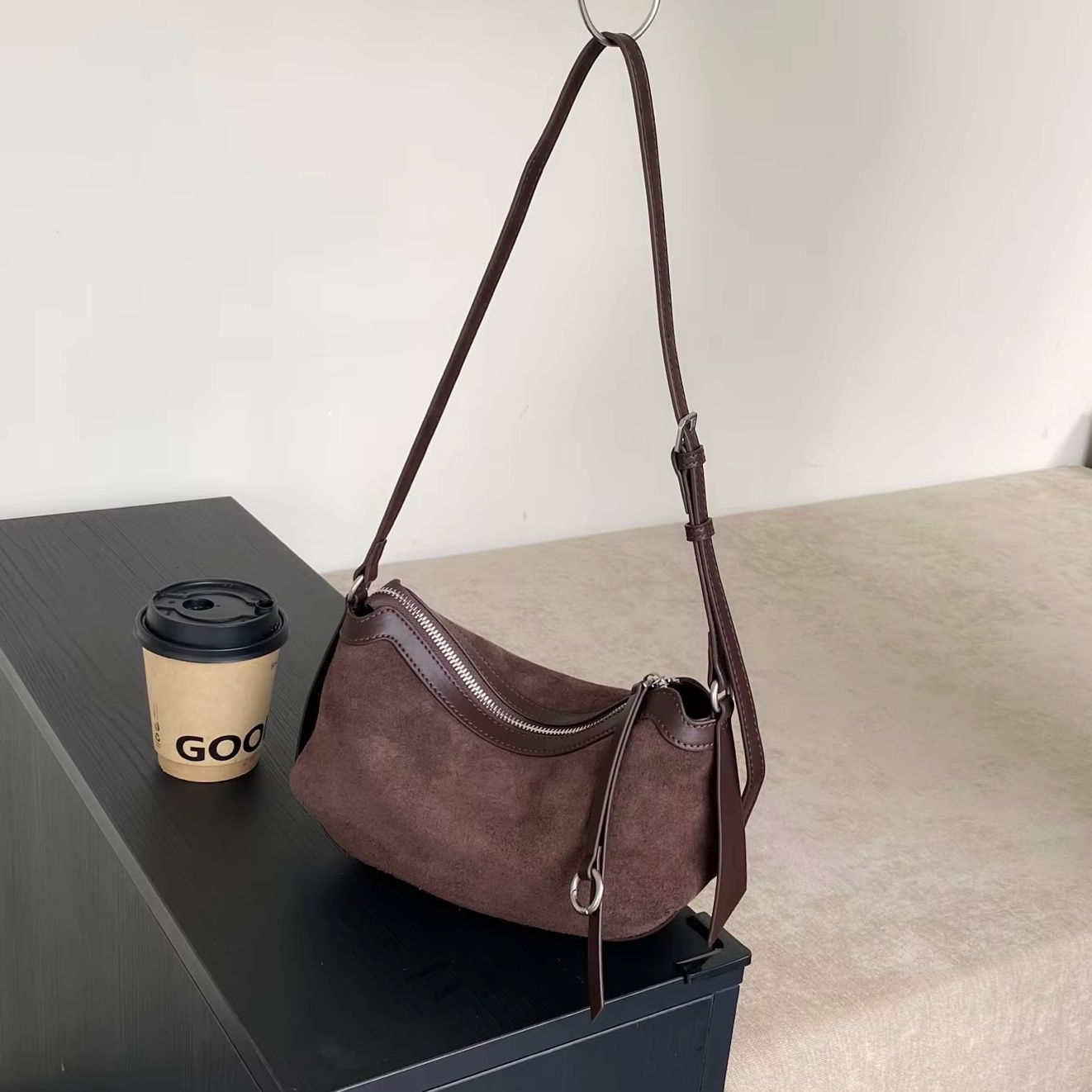 Mat Süet Hakiki Deri Hobo Çant - Half Moon Bag Suede incelemesi ve fiyatı