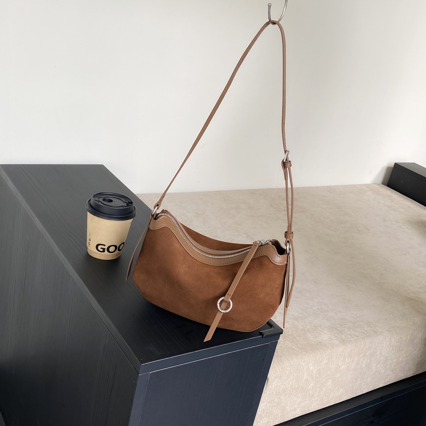 Mat Süet Hakiki Deri Hobo Çant - Half Moon Bag Suede incelemesi ve fiyatı
