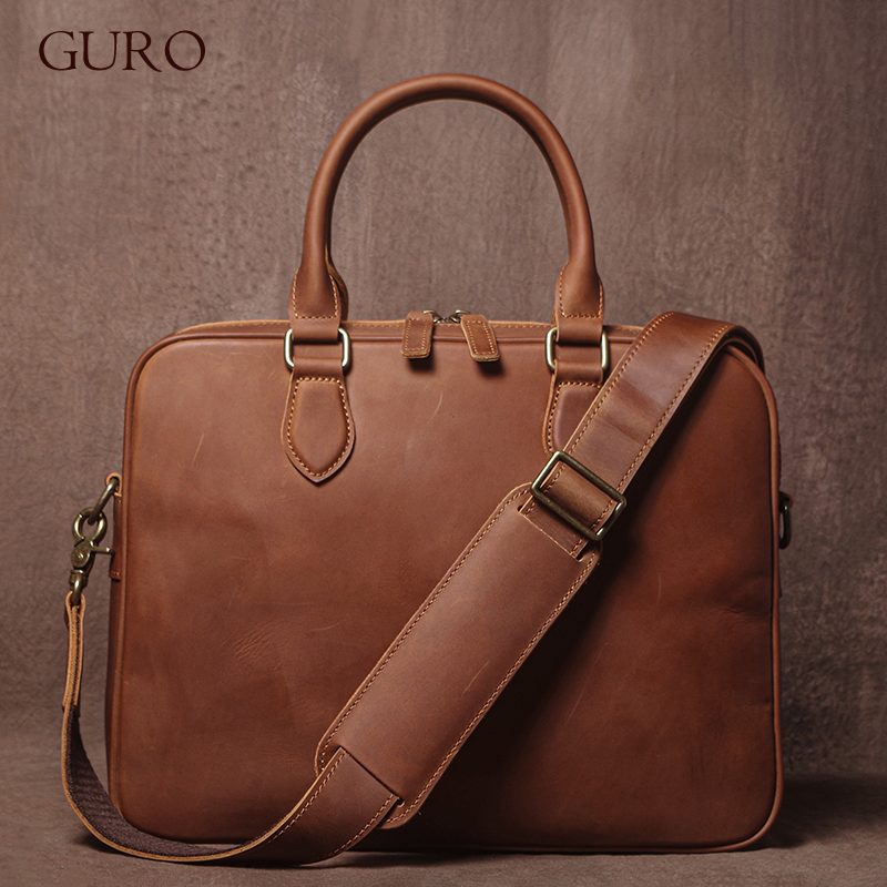 GURO Erkekler Çılgın At Inek D - Luxury Bags For Men incelemesi ve fiyatı