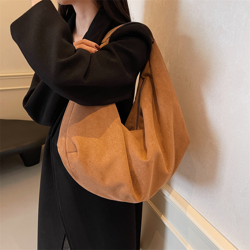 Kadınlar yarım ay çanta büyük  - Half Moon Bag Suede incelemesi ve fiyatı