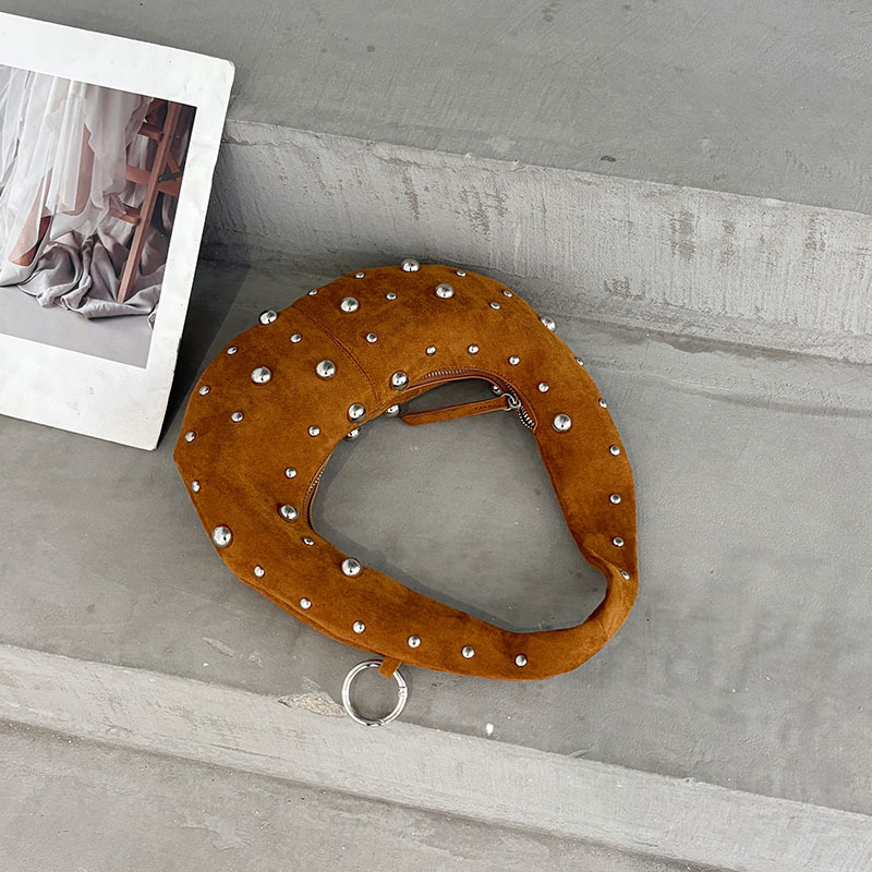 Vintage Perçinli Suni Süet Yar - Half Moon Bag Suede incelemesi ve fiyatı