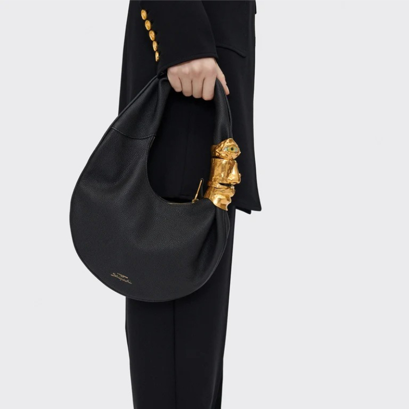 Tasarımcı Lüks Souffle Çanta K - Half Moon Bag Suede incelemesi ve fiyatı